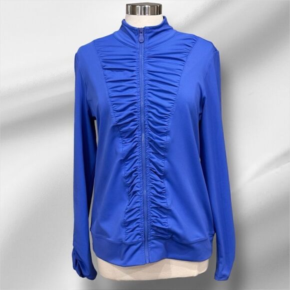 Ideology Jackets & Blazers - Ideology Women’s Active Solid Royal Blue Jacket in the Size Large